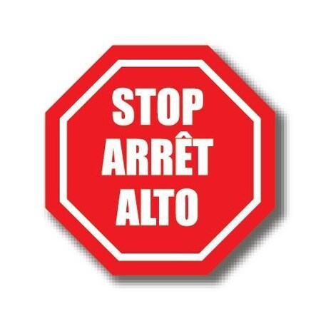 Ergomat 24in OCTAGON SIGNS - Stop, Arret, Alto DSV-SIGN 576 #0010 -UEN